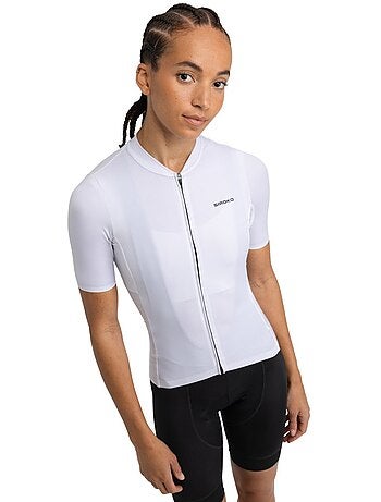 Camisola de ciclismo de manga curta em tecido reciclado para mulher
