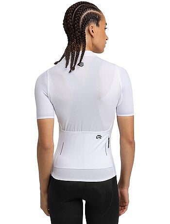 Camisola de ciclismo de manga curta em tecido reciclado para mulher