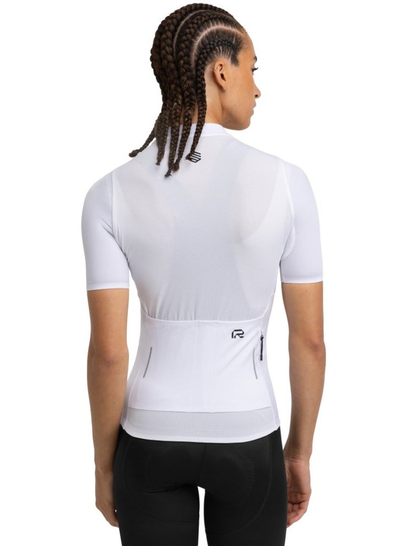 Camisola de ciclismo de manga curta em tecido reciclado para mulher Branco - Kiabi