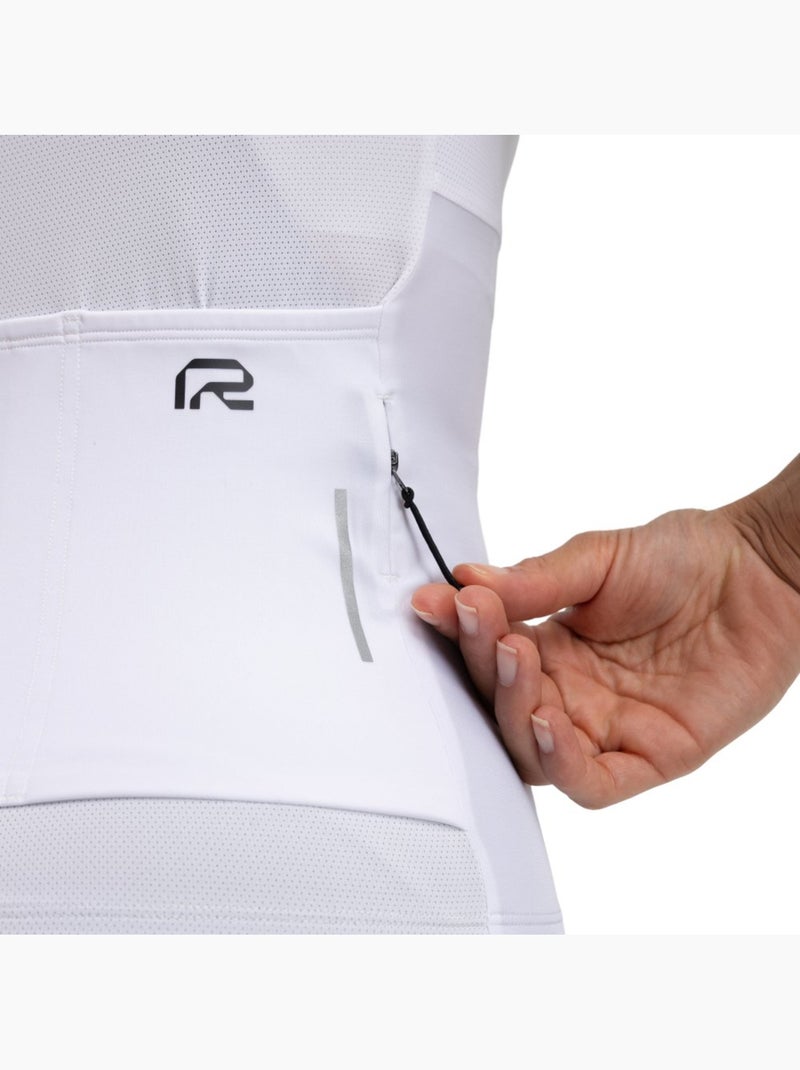 Camisola de ciclismo de manga curta em tecido reciclado para mulher Branco - Kiabi