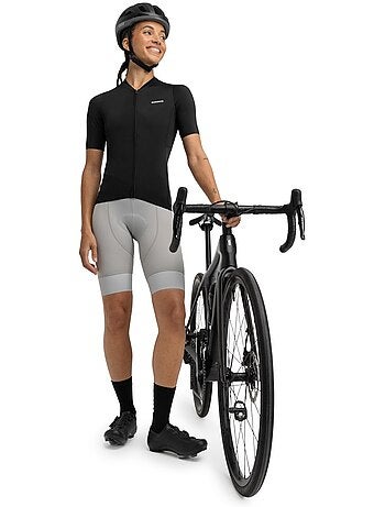 Camisola de ciclismo de manga curta em tecido reciclado para mulher
