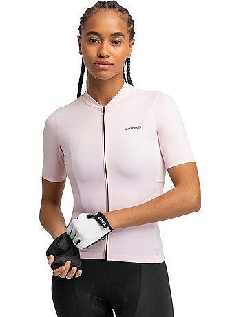 Camisola de ciclismo de manga curta em tecido reciclado para mulher