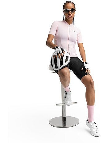 Camisola de ciclismo de manga curta em tecido reciclado para mulher