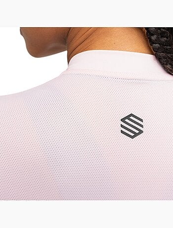 Camisola de ciclismo de manga curta em tecido reciclado para mulher