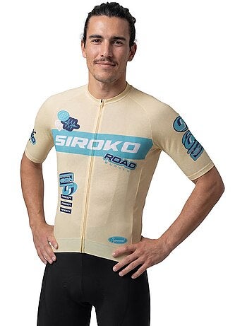Camisola de ciclismo em malha de manga curta para homem