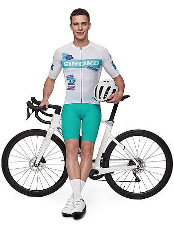 Camisola de ciclismo em malha de manga curta para homem