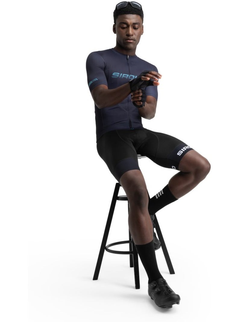 Camisola de ciclismo em malha de manga curta para homem Azul escuro - Kiabi