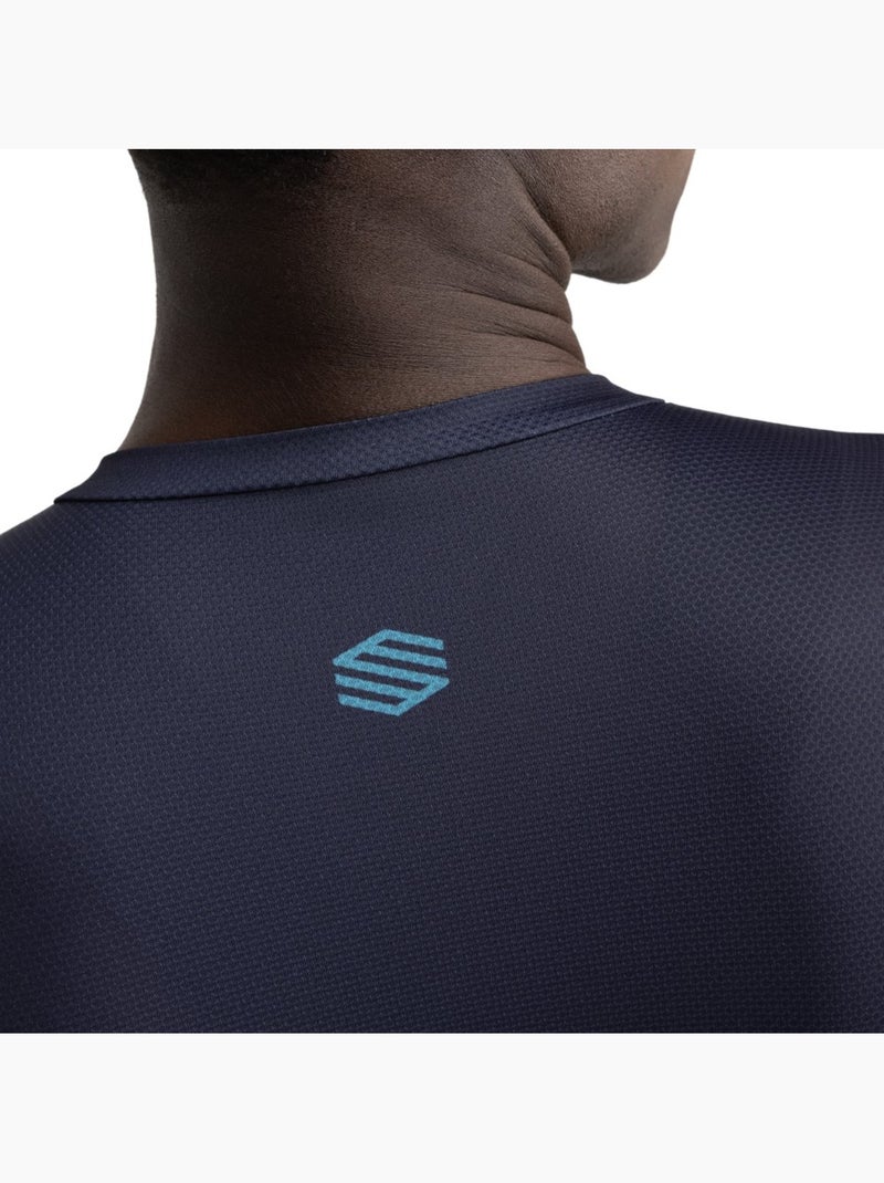 Camisola de ciclismo em malha de manga curta para homem Azul escuro - Kiabi