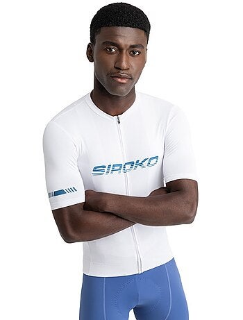 Camisola de ciclismo em malha de manga curta para homem
