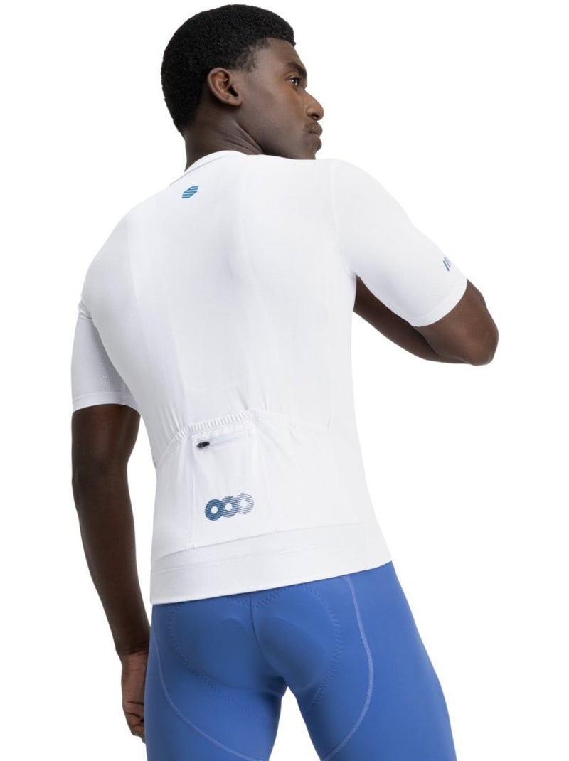 Camisola de ciclismo em malha de manga curta para homem Branco - Kiabi
