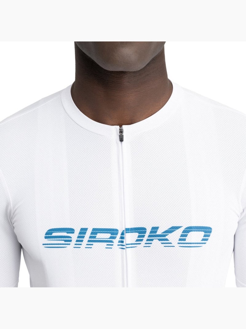 Camisola de ciclismo em malha de manga curta para homem Branco - Kiabi