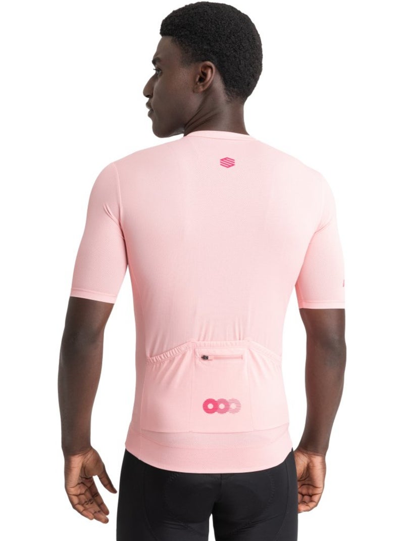 Camisola de ciclismo em malha de manga curta para homem Rosa - Kiabi