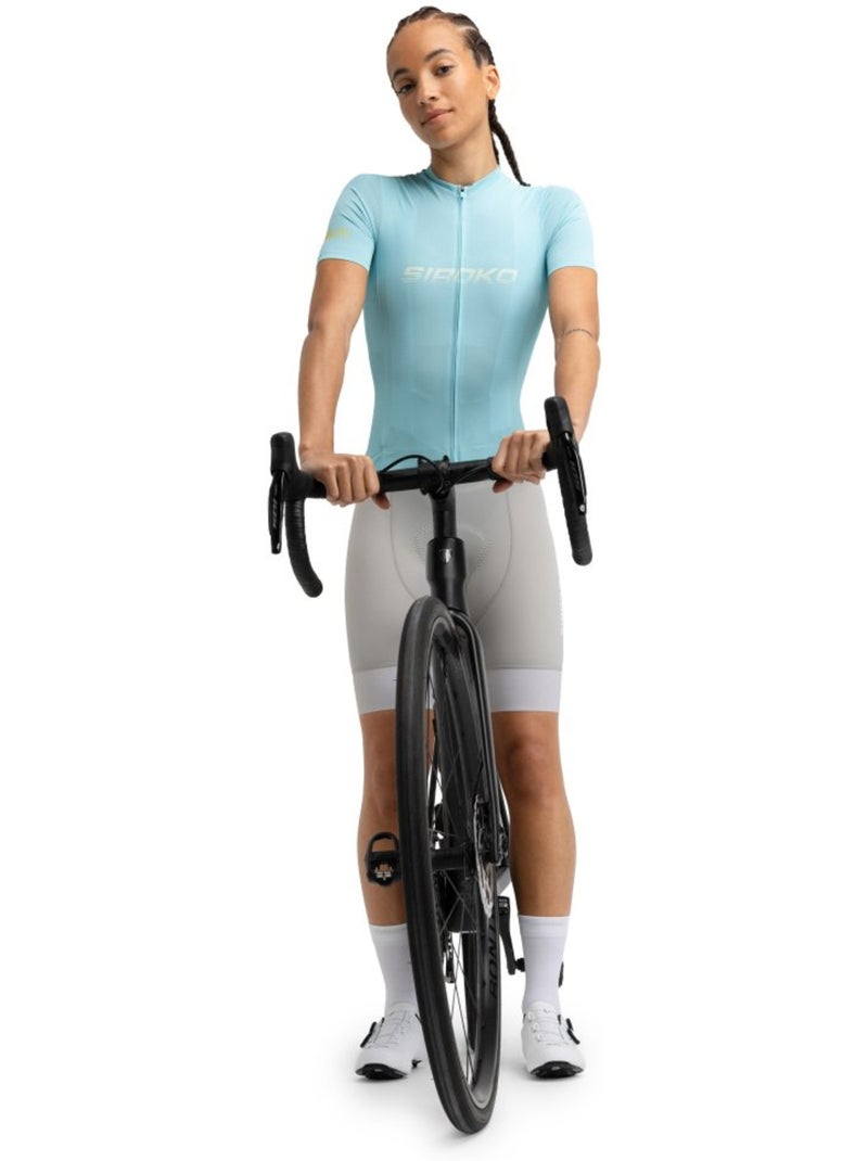 Camisola de ciclismo em malha de manga curta para mulher Azul - Kiabi