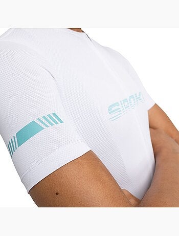 Camisola de ciclismo em malha de manga curta para mulher