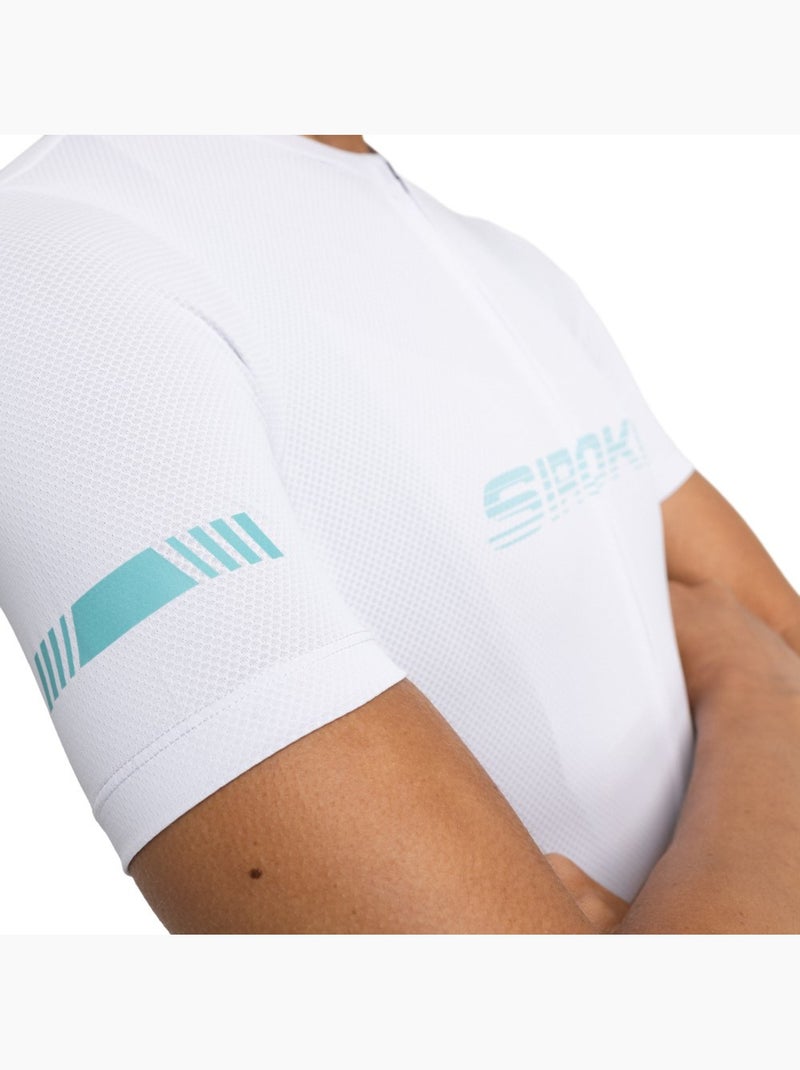 Camisola de ciclismo em malha de manga curta para mulher Branco - Kiabi