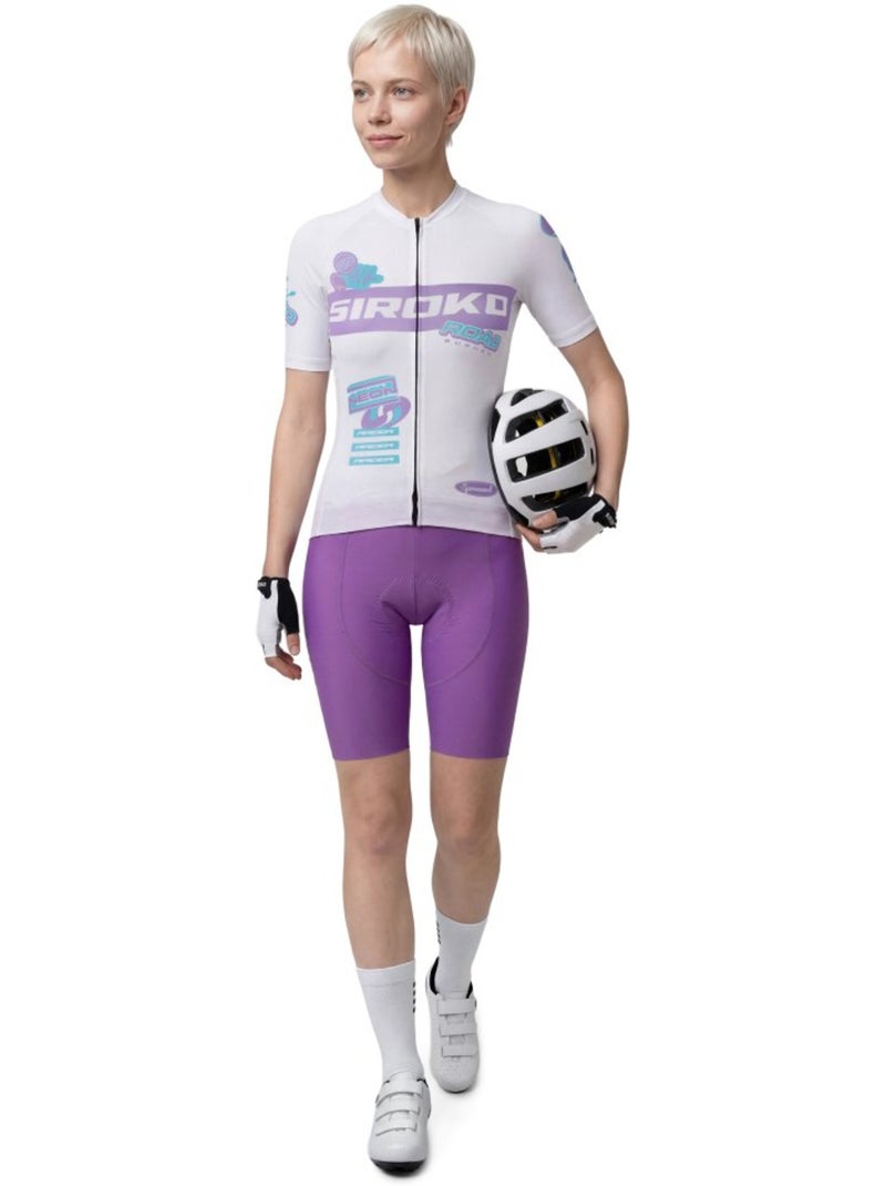 Camisola de ciclismo em malha de manga curta para mulher Branco - Kiabi