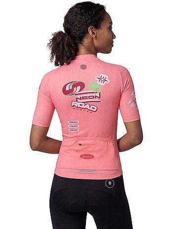Camisola de ciclismo em malha de manga curta para mulher