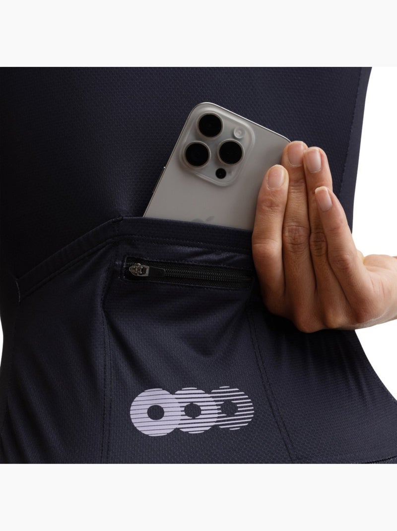 Camisola de ciclismo em malha de manga curta para mulher Preto - Kiabi