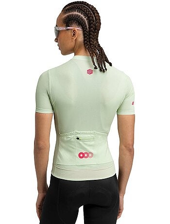 Camisola de ciclismo em malha de manga curta para mulher