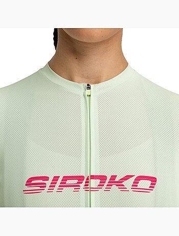 Camisola de ciclismo em malha de manga curta para mulher