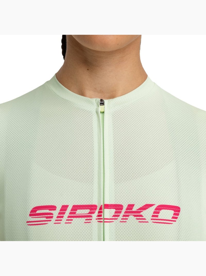 Camisola de ciclismo em malha de manga curta para mulher Verde - Kiabi