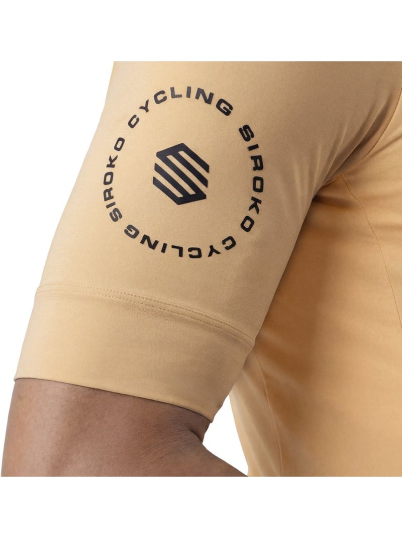 Camisola de ciclismo gravel de manga curta para homem Laranja - Kiabi