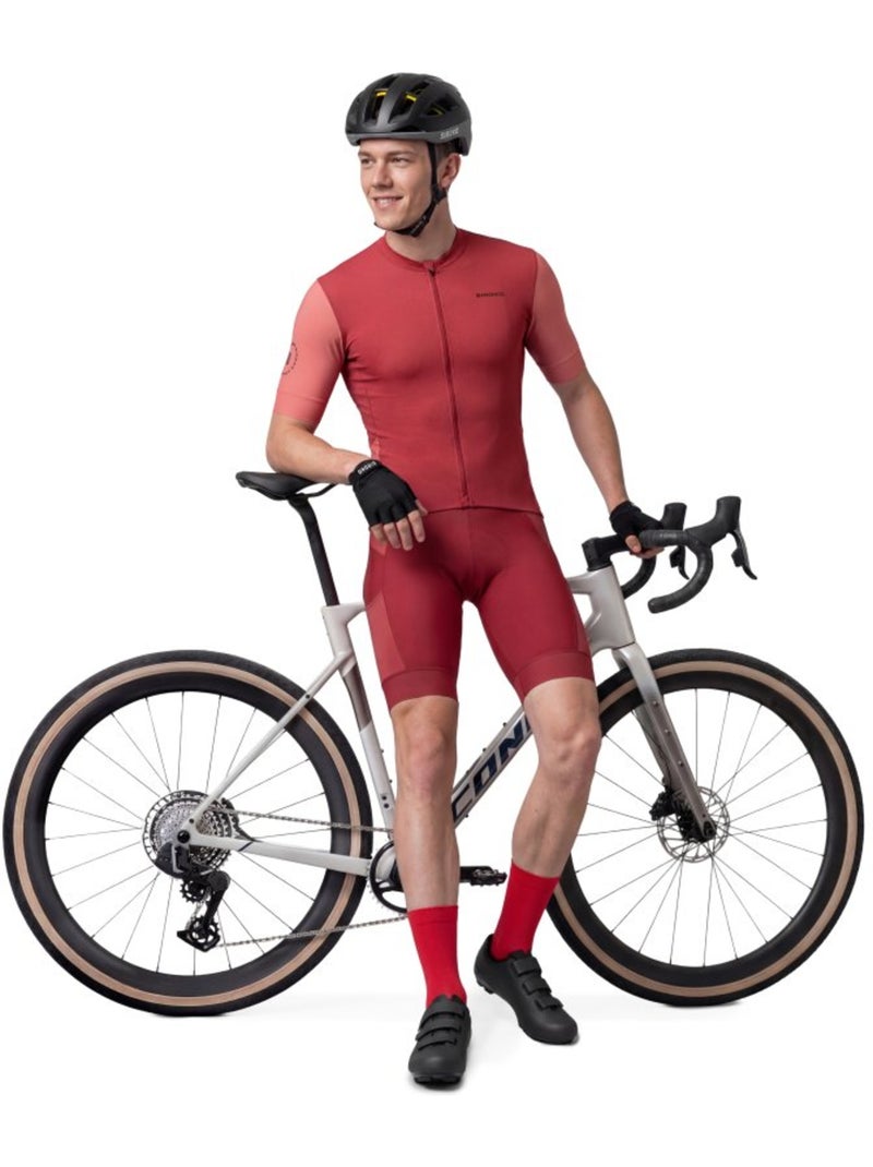Camisola de ciclismo gravel de manga curta para homem Vermelho - Kiabi