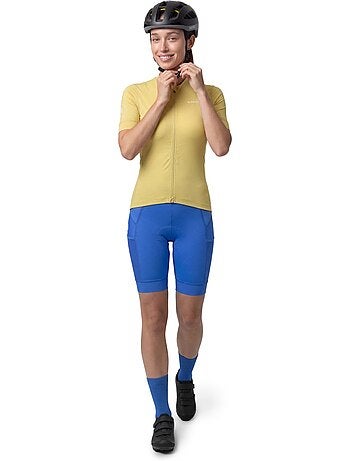 Camisola de ciclismo gravel de manga curta para mulher