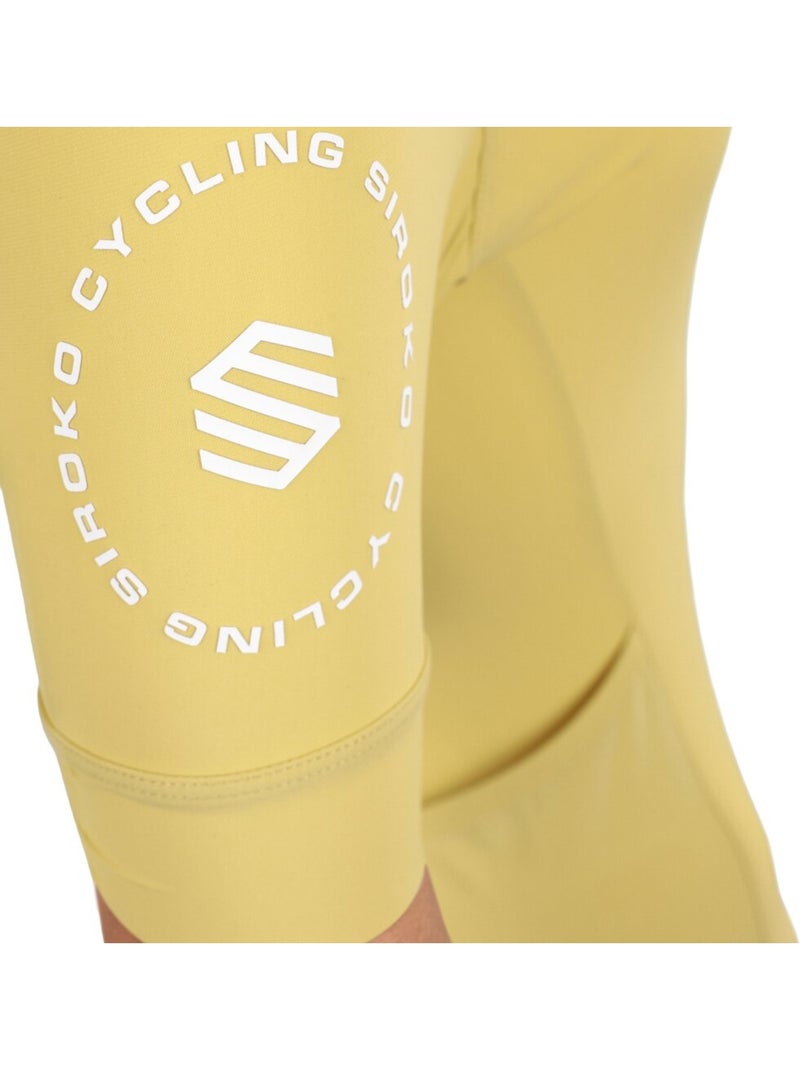 Camisola de ciclismo gravel de manga curta para mulher Amarelo - Kiabi