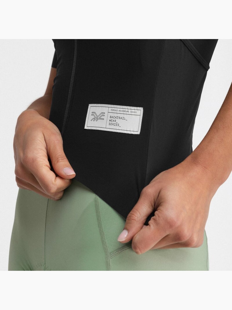 Camisola de ciclismo gravel de manga curta para mulher Preto - Kiabi