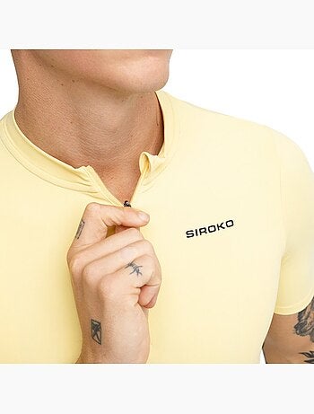 Camisola de ciclismo gravel de meio fecho zipper para homem