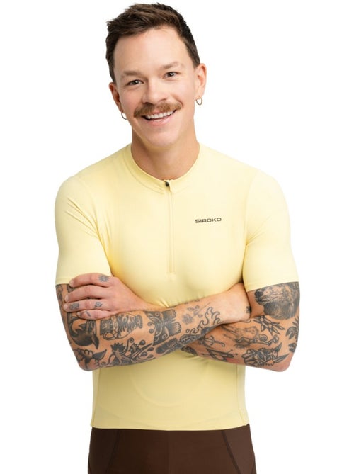 Camisola de ciclismo gravel de meio fecho zipper para homem - Kiabi