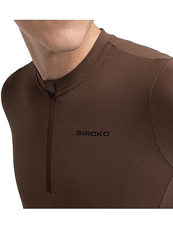 Camisola de ciclismo gravel de meio fecho zipper para homem