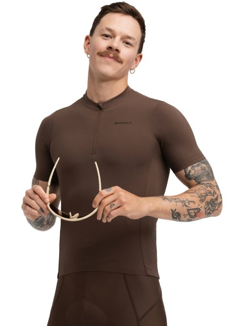 Camisola de ciclismo gravel de meio fecho zipper para homem - Kiabi