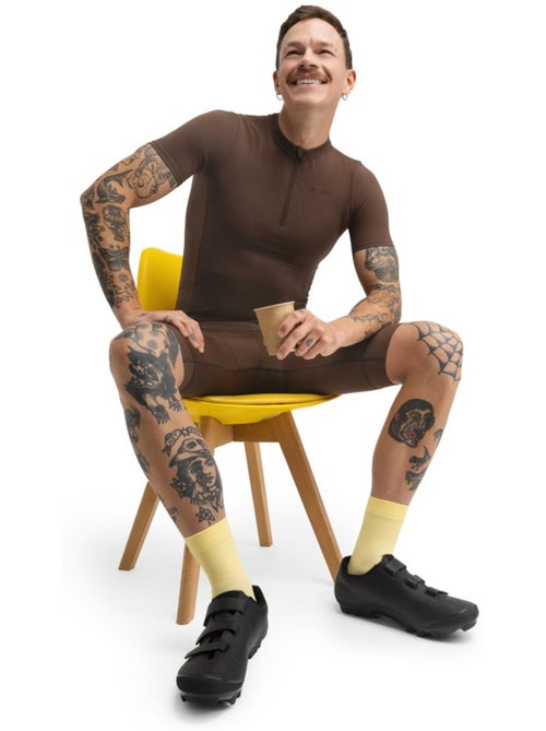 Camisola de ciclismo gravel de meio fecho zipper para homem - Kiabi
