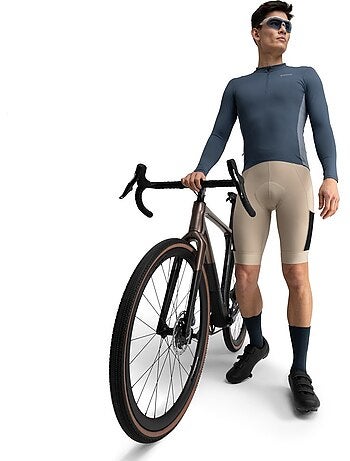 Camisola de ciclismo gravel manga comprida homem