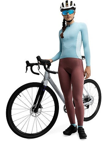 Camisola de ciclismo gravel manga comprida mulher