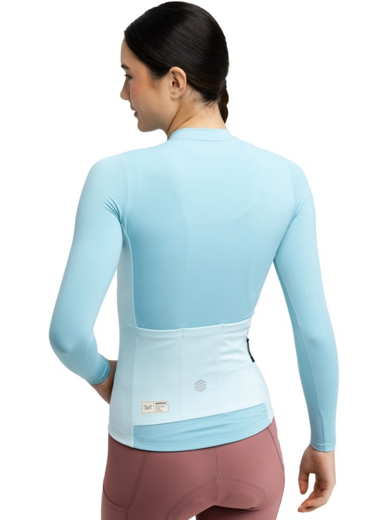Camisola de ciclismo gravel manga comprida mulher Azul - Kiabi