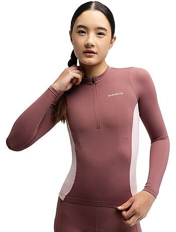 Camisola de ciclismo gravel manga comprida mulher