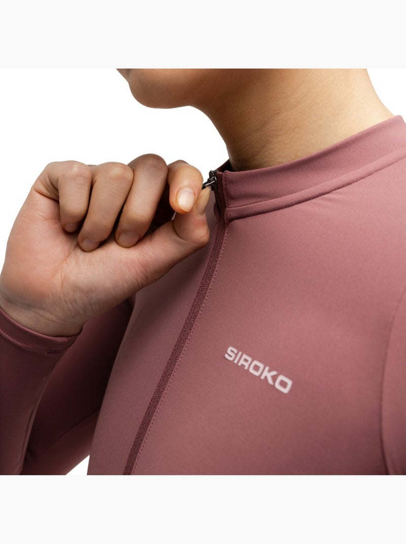 Camisola de ciclismo gravel manga comprida mulher Castanho - Kiabi