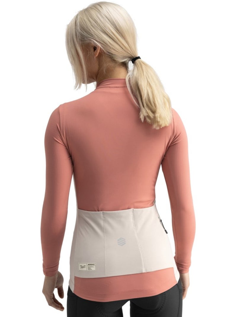 Camisola de ciclismo gravel manga comprida mulher Coral - Kiabi