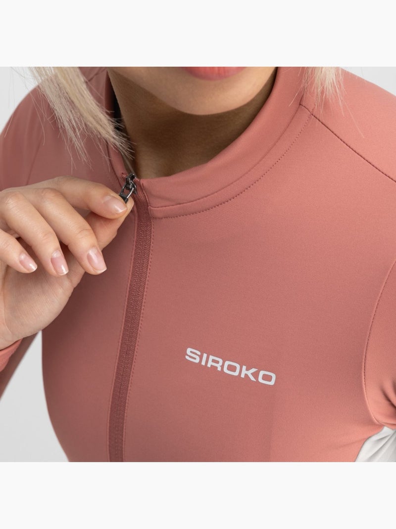 Camisola de ciclismo gravel manga comprida mulher Coral - Kiabi