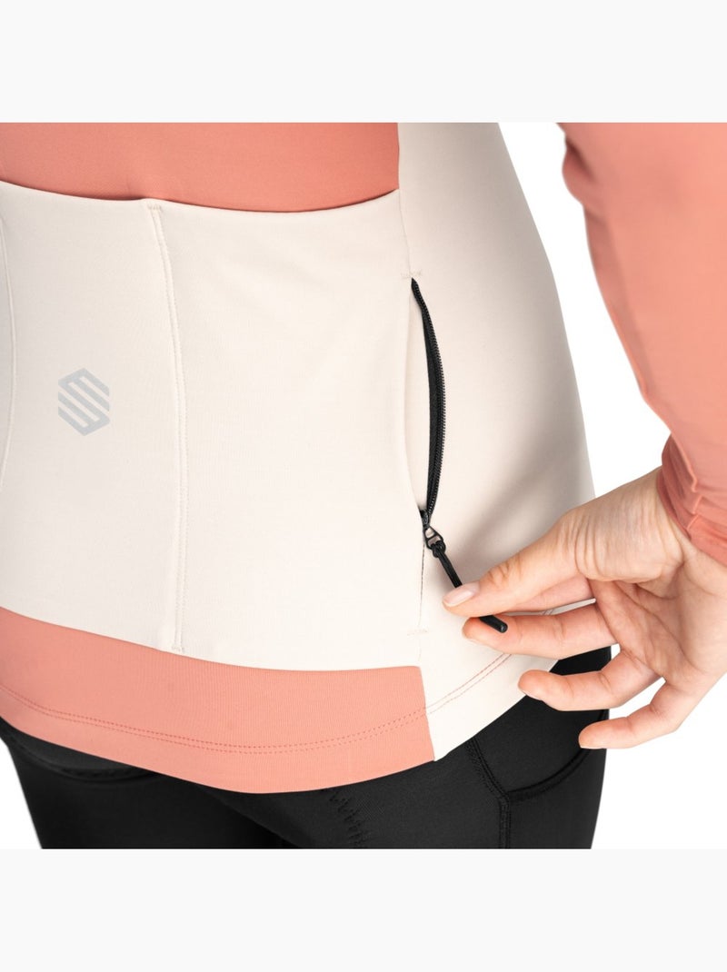 Camisola de ciclismo gravel manga comprida mulher Coral - Kiabi