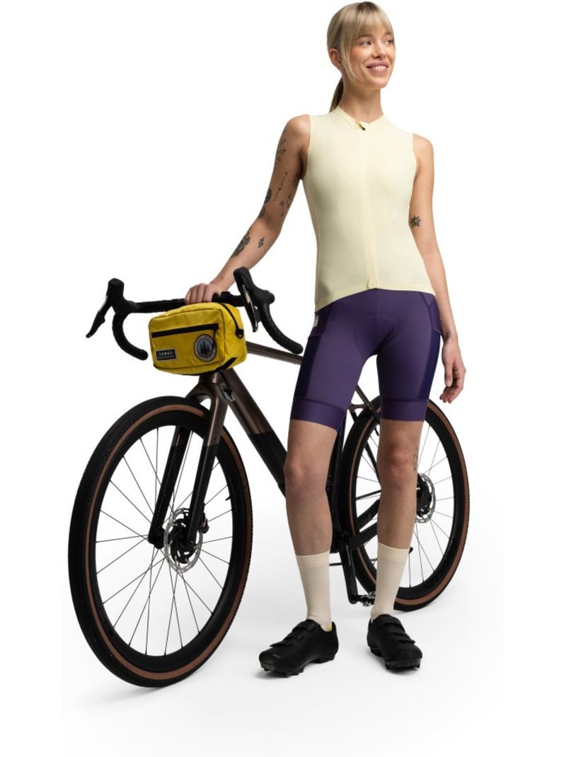 Camisola de ciclismo gravel sem mangas para mulher Amarelo - Kiabi