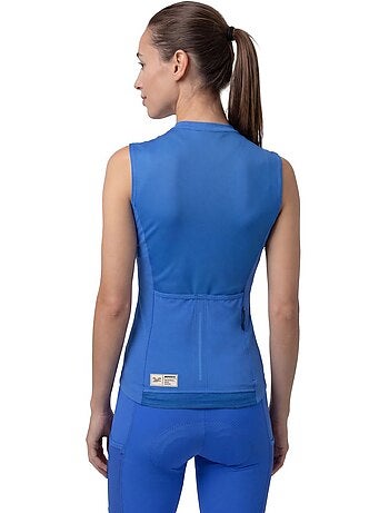 Camisola de ciclismo gravel sem mangas para mulher