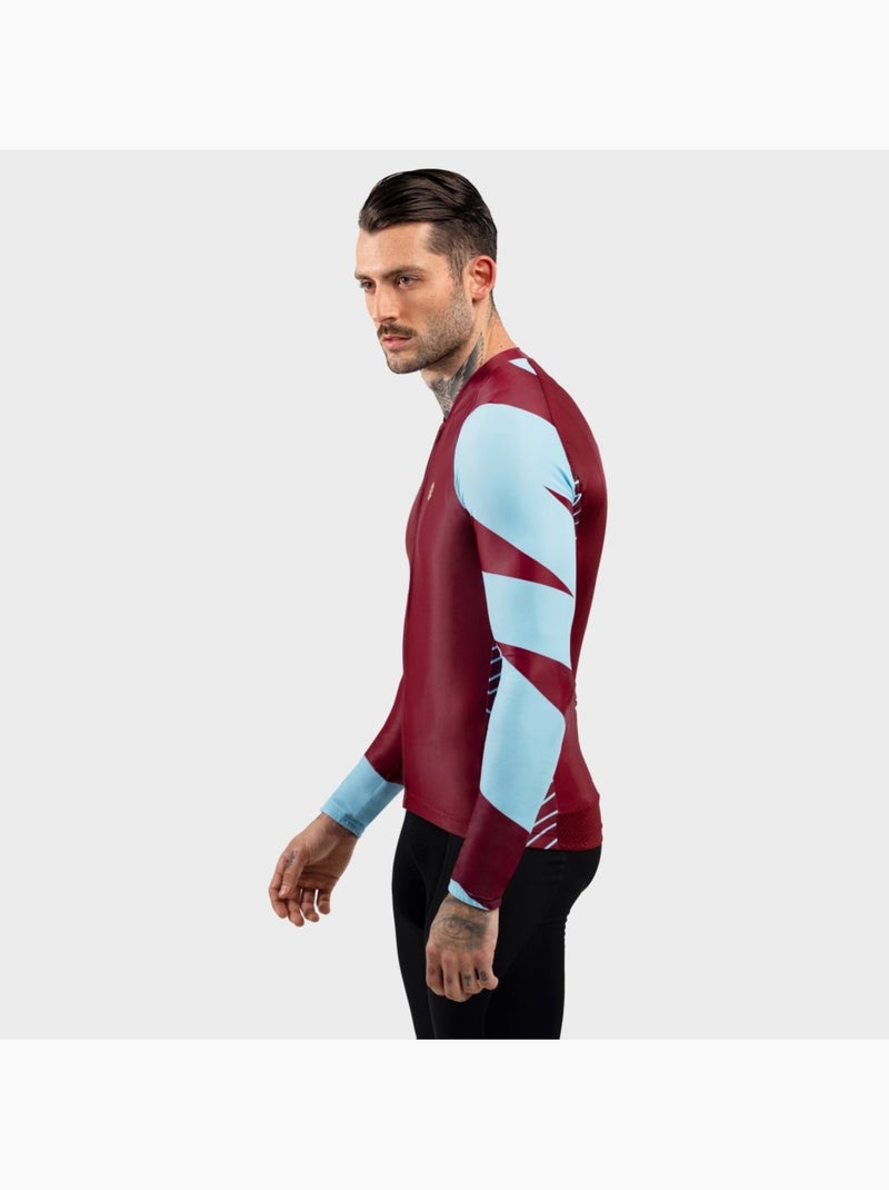 Camisola de ciclismo manga comprida homem Vermelho tijolo - Kiabi