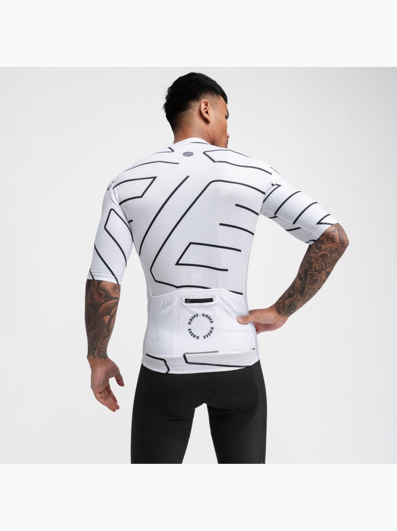 Camisola de ciclismo manga curta homem Branco - Kiabi