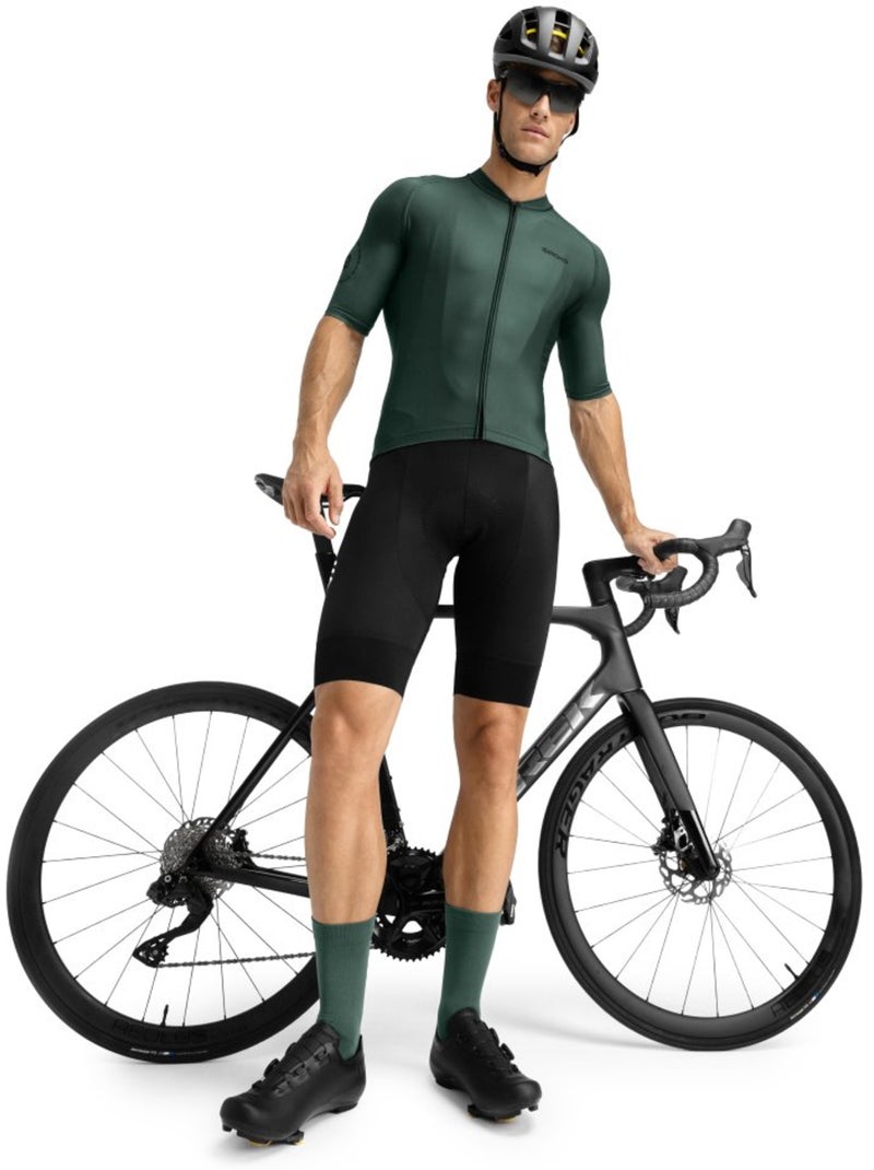 Camisola de ciclismo manga curta homem Verde escuro - Kiabi