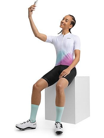 Camisola de ciclismo manga curta mulher