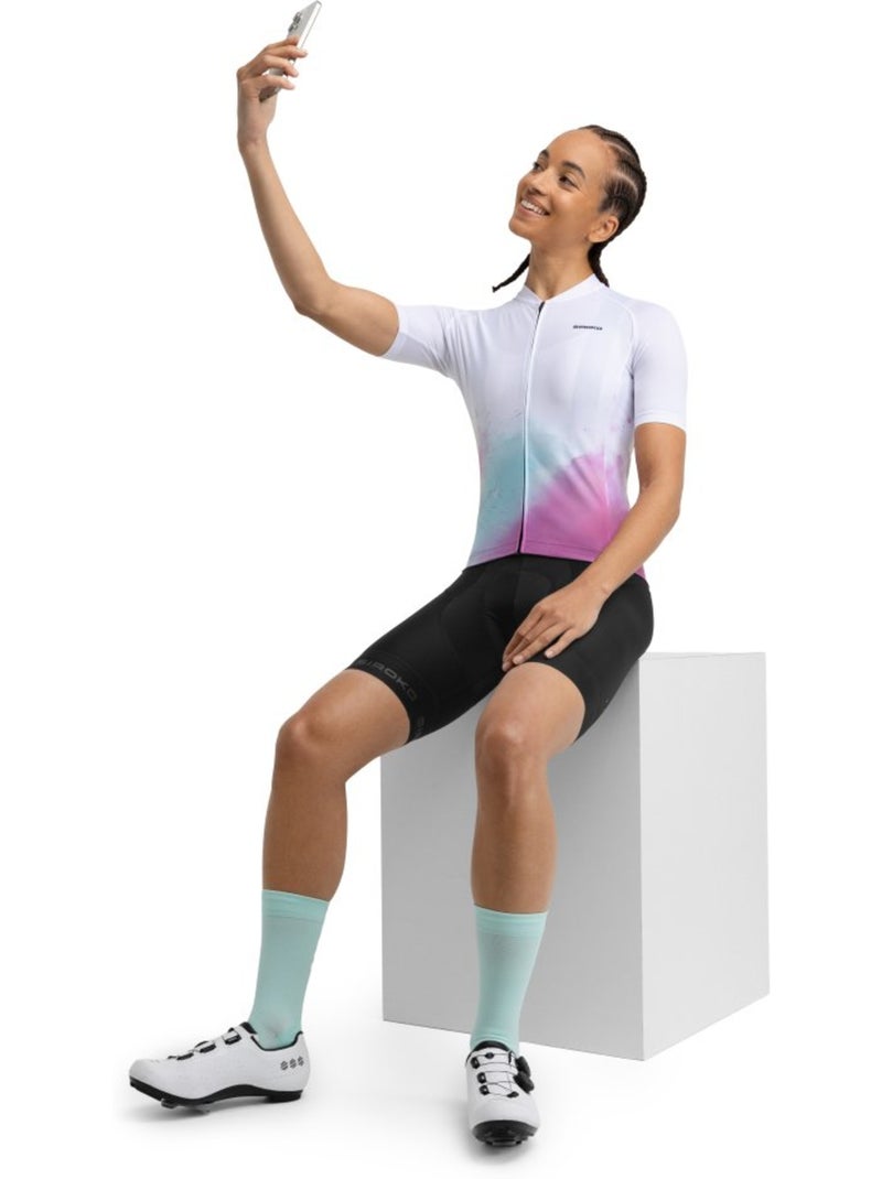 Camisola de ciclismo manga curta mulher Branco - Kiabi